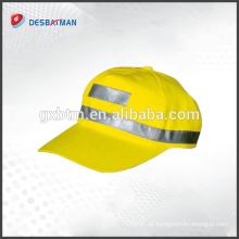 SOMBRERO DE BÉISBOL REFLECTANTE HI-VIS SOMBRERO DE SEGURIDAD CON MALLA TRANSPIRABLE ALTA VISIBILIDAD